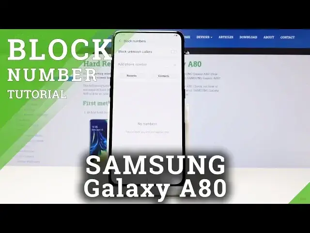 'Video thumbnail for How to Block Number in SAMSUNG Galaxy A80 - Block Calls & Texts'