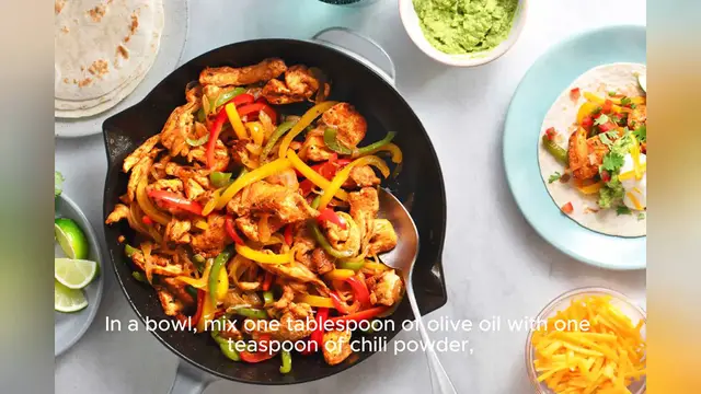 'Video thumbnail for Chicken Fajitas recipe'