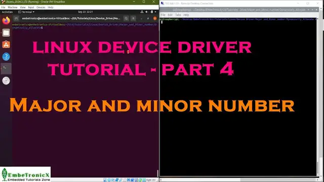 Video thumbnail for Linux Device Drivers Part 4 - Major number and Minor Number in Linux Device Driver