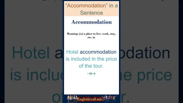 Video thumbnail for Accommodation meaning | Accommodation in a Sentence | Most common words in English #shorts