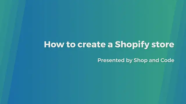 Video thumbnail for How to create a Shopify store
