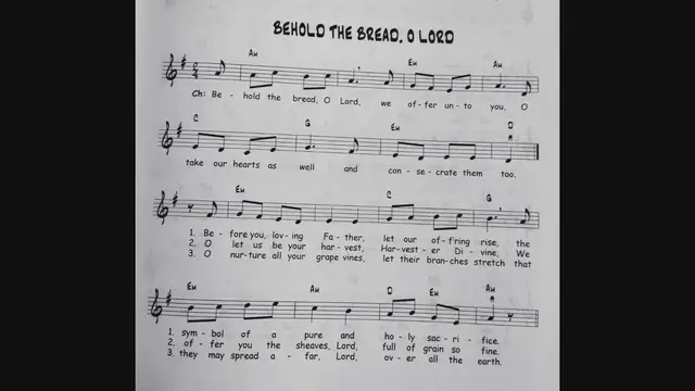 Video thumbnail for Behold The Bread O Lord - Catholic Mass Song Sheet Music
