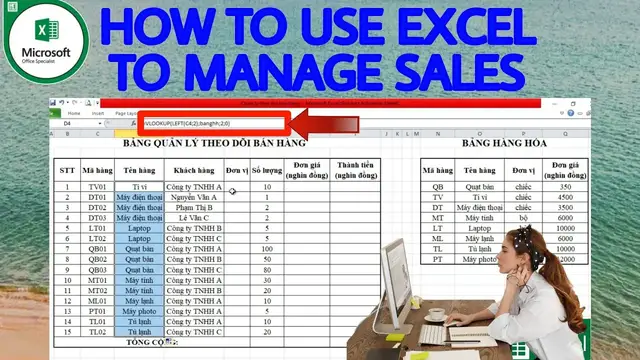 Video thumbnail for Cách sử dụng excel quản lý bán hàng | Tạo file excel bán hàng | excel nâng cao | Vũ Giang Channel