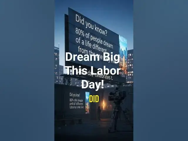 Video thumbnail for Dream Big This Labor Day! 🌟 #motivation #levelupyourlife #facts
