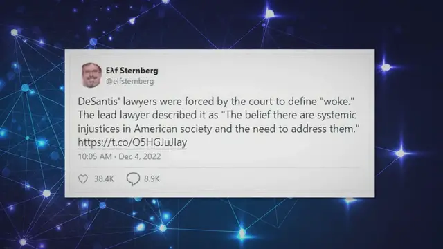 Video thumbnail for DeSantis Lawyers ‘Define Woke’