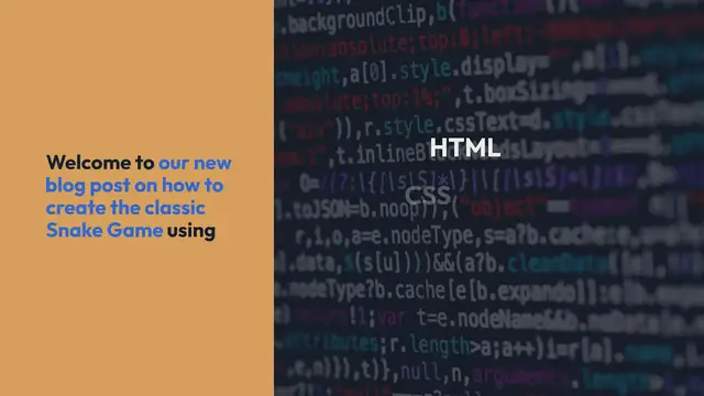 Video thumbnail for Snake Game Using HTML, CSS and JavaScript (source code)
