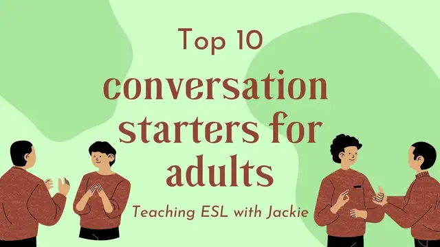Video thumbnail for Top 10 conversation starters for adults | ESL Conversation & Discussion Topics