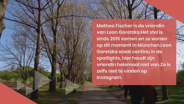 Video thumbnail for Mathea Fischer de vriendin van Leon Goretzka: