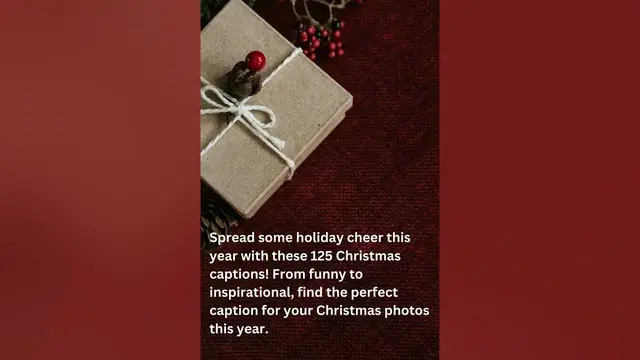 Video thumbnail for 125 Christmas Captions to Spread Holiday Cheer | Cute Christmas Captions |  Funny Christmas Captions