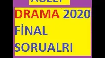 Video thumbnail for Erken Çocukluk Eğitiminde Eğitici Drama Final 2020 Soruları Online
