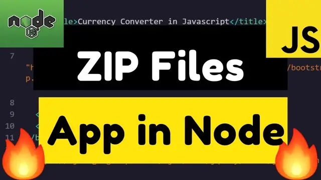 Video thumbnail for Node.js Express Compress Files and Images to ZIP Files Using adm-zip Library Javascript App 2020