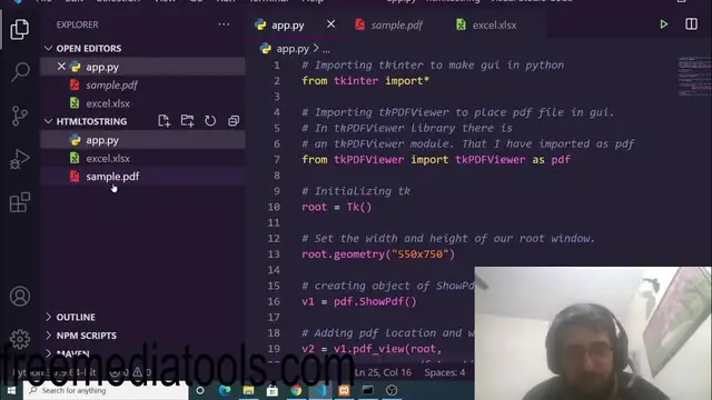 Video thumbnail for Python Tkinter GUI Script to Load and View PDF Document Using tkPDFViewer Library Full Project App
