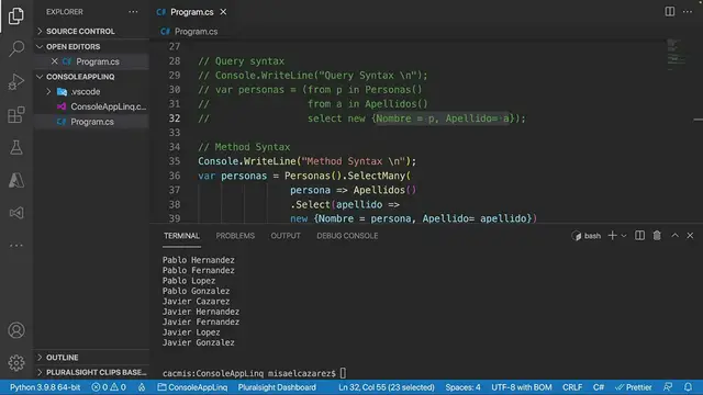 Video thumbnail for  usando C# linq con la clausula where