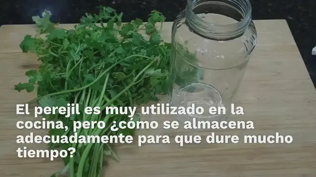 Video thumbnail for Conserva el perejil y te dura fresco durante un año: el método de los chefs