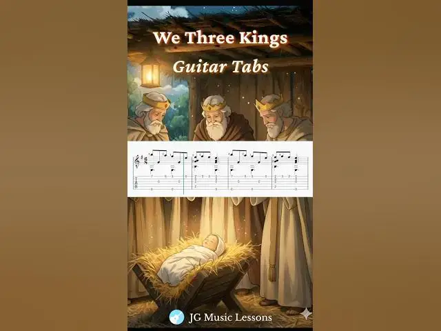 Video thumbnail for We Three Kings guitar tabs 🎸🎄