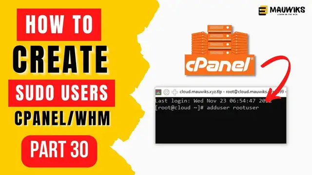 Video thumbnail for Create Sudo User In Linux w/ cPanel - Make Money Online Course Part 30