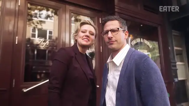 Video thumbnail for Andy Samberg and Kate McKinnon Crack Each Other Up During a Chaotic Lunch   Let s Do Lunch(720P HD)