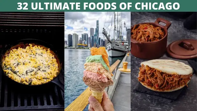 Video thumbnail for 32 Ultimate Foods Of Chicago | Hot Dog, Italian beef sandwich and more
