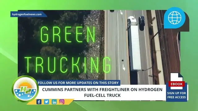 Video thumbnail for German - Cummins partners with Freightliner on hydrogen fuel cell truck2