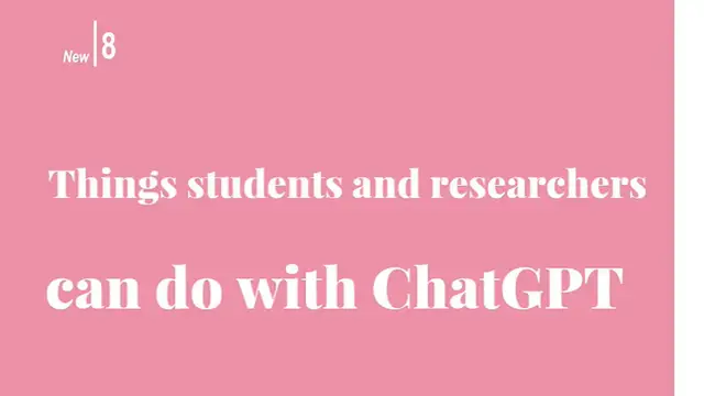 Video thumbnail for Eight things students and researchers can do with ChatGPT _ chatgpt for research