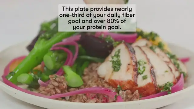 Video thumbnail for Chicken with Broccolini and Farro-Beet Salad