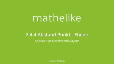'Video thumbnail for 2.4.4 Abstand Punkt - Ebene'