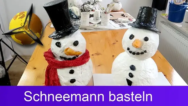 Video thumbnail for Schneemann aus Pappmaschee selber basteln