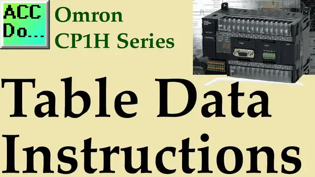 Video thumbnail for Omron CP1H Table Data Instructions
