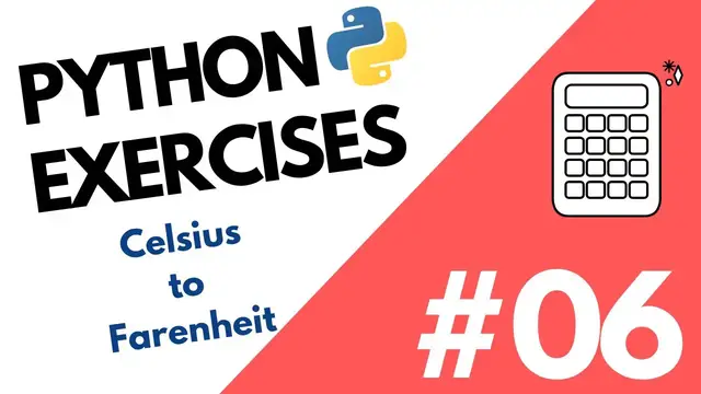 Video thumbnail for How to convert Celsius to Fahrenheit | Python exercise #6