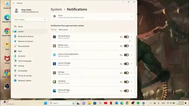 Video thumbnail for How To Enable & Disable Windows Notifications In Lenovo Ideapad Slim 3I