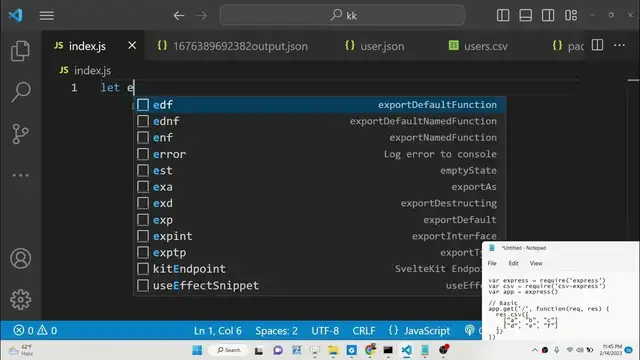 Video thumbnail for Node.js Express Project to Download CSV File With Headers Using csv-express Middleware in Browser