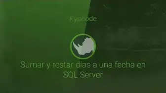 'Video thumbnail for Sumar y restar días a una fecha en SQL Server'