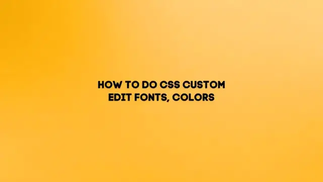 Video thumbnail for Shopify Custom CSS How to Change Section Colors and Fonts