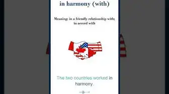 Video thumbnail for In harmony meaning | in harmony sentences | Common English Idioms #shorts