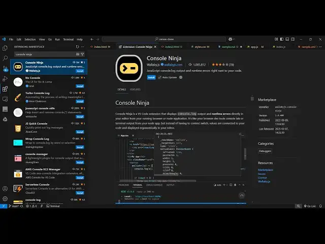 Video thumbnail for Master Debugging View Logs & Errors Instantly with Console Ninja in VS Code