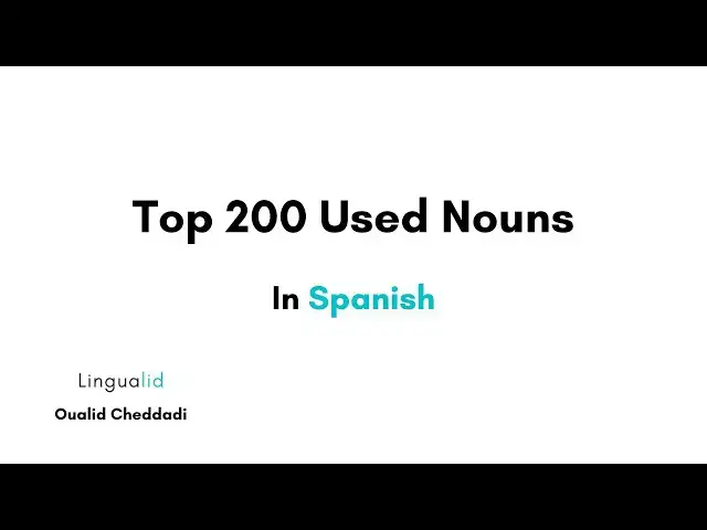 'Video thumbnail for Top 200 Used Nouns In Spanish'