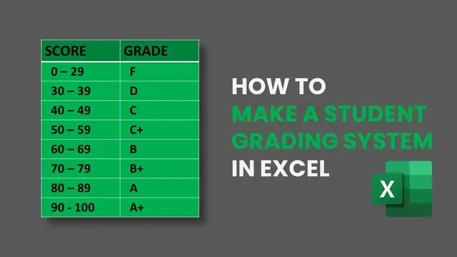 Video thumbnail for How To Make A Student Grading System In Excel