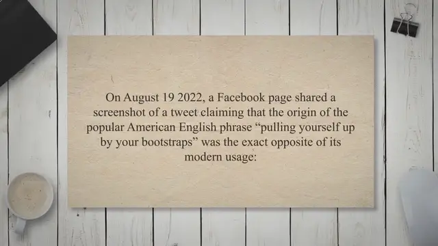 Video thumbnail for ‘Pulling Yourself Up by Your Bootstraps’ Origin