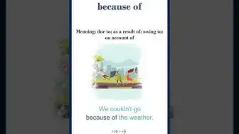 Video thumbnail for "Because of" meaning | "because of" in a sentence | Common English Idioms #shorts