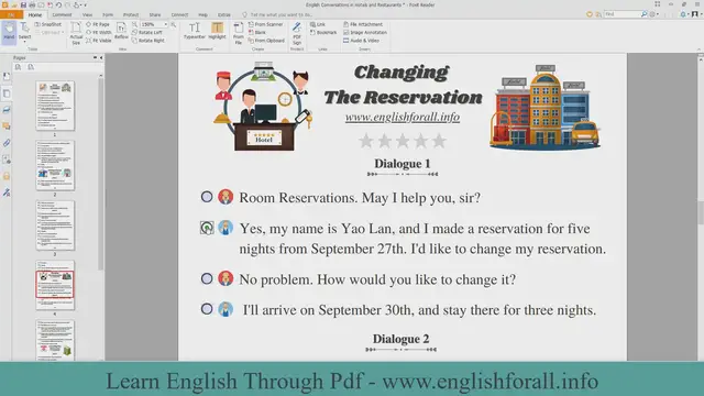 Video thumbnail for English Conversations in Hotels and Restaurants - Changing The Reservation
