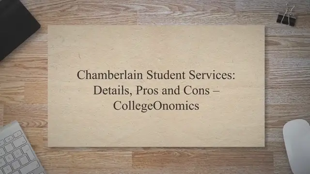 'Video thumbnail for Chamberlain Student Services: Details, Pros and Cons – CollegeOnomics'