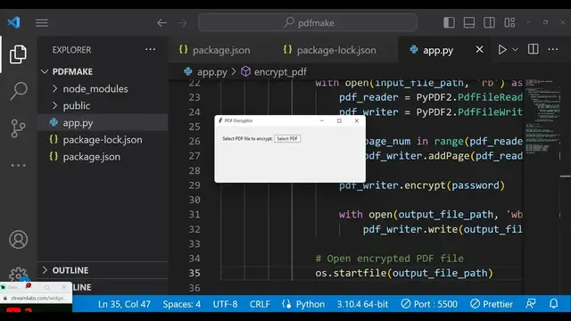 Video thumbnail for Python 3 Tkinter Script to Encrypt PDF Documents With Password Using PyPDF2 Library GUI Desktop App