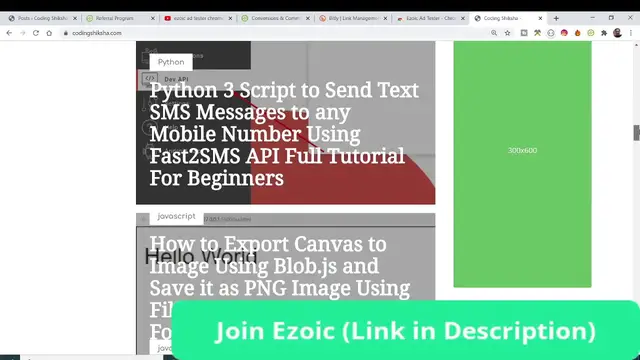 Video thumbnail for Ezoic Ad Tester Chrome Extension to Place Ads on Website Full Tutorial + Ezoic Earnings Proof Shown