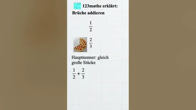 Video thumbnail for Brüche addieren #shorts