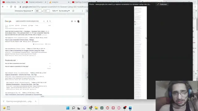 Video thumbnail for Google Chrome DEV Tools Tutorial to Capture Full Size or Part of Webpage as PNG Image in Browser