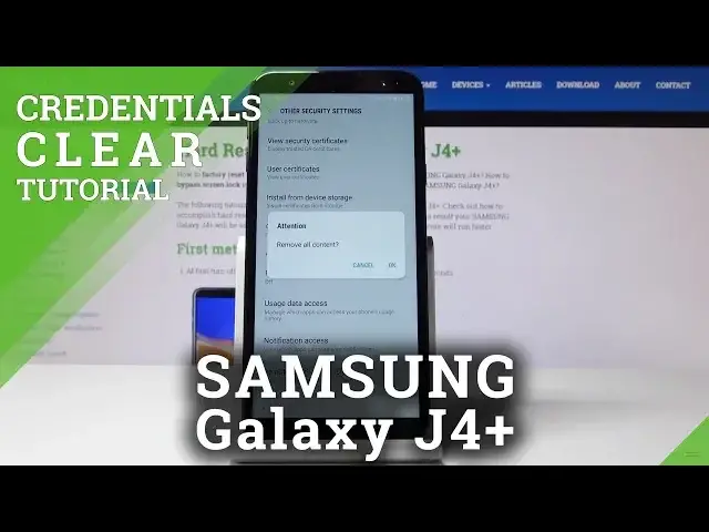 'Video thumbnail for How to Clear Credentials in SAMSUNG Galaxy J4+ - Delete All Licenses'