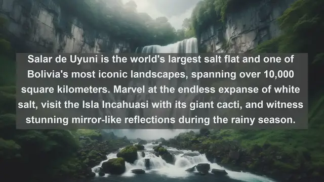Video thumbnail for Unveiling Bolivia's Natural Wonders: Top 10 Must-Visit Landscapes
