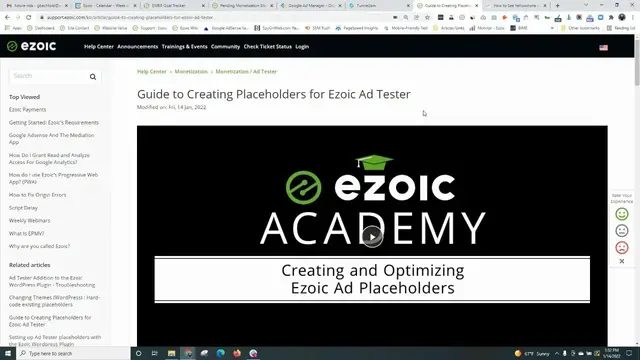 'Video thumbnail for Using Ezoic Placeholder 'Position Types' to Improve Earnings'