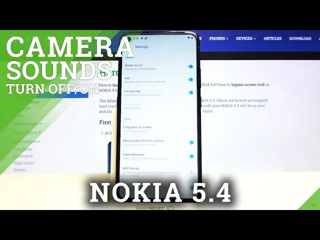 'Video thumbnail for Nokia 5.4 - How to Switch On / Off Camera Shutter Sound'