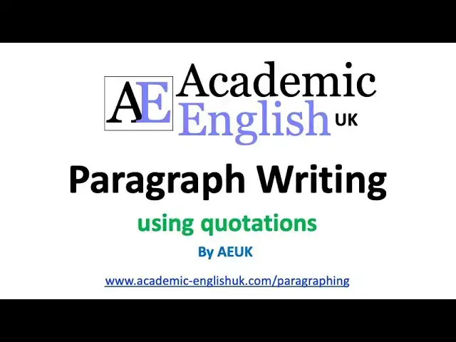 Video thumbnail for Paragraphing Writing using Quotations  (paraphrasing)